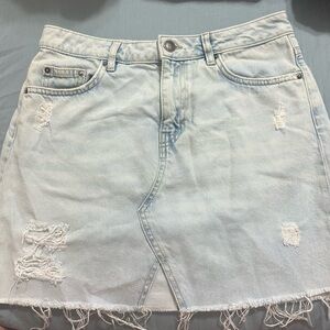 Light Blue Denim Skirt